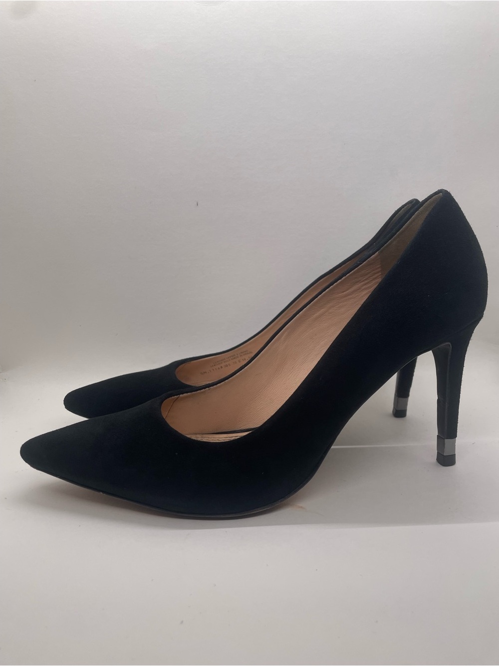 Tory Burch Black Pointed-Toe Suede Pumps